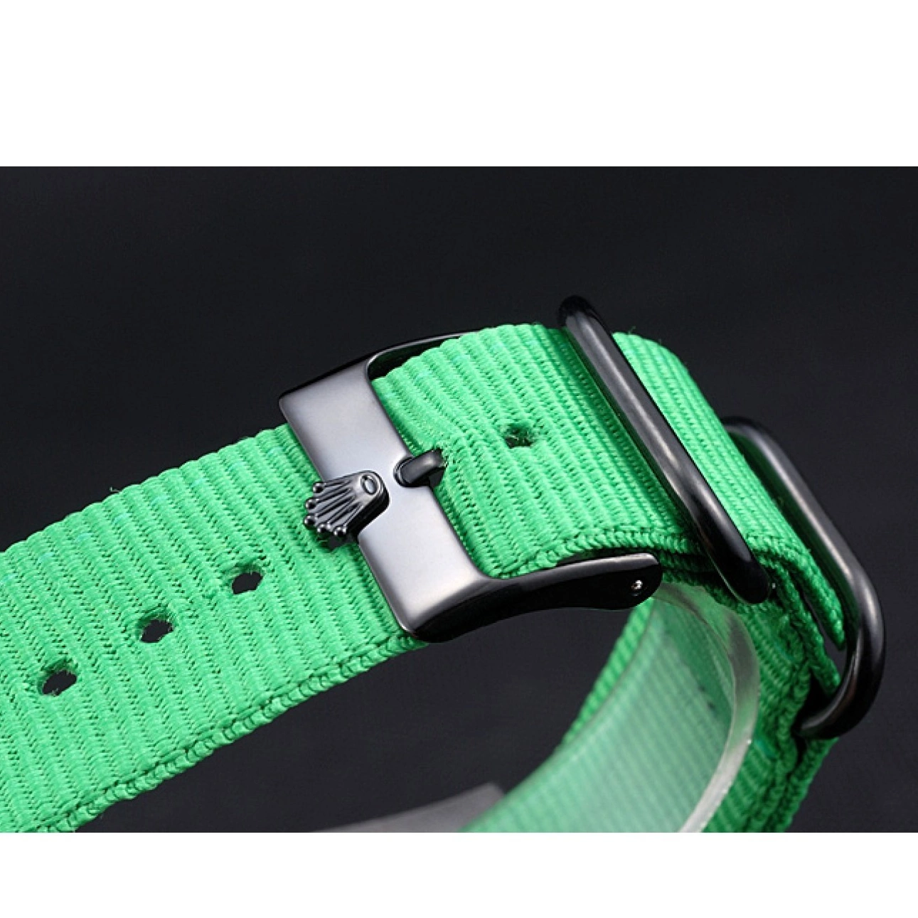 Aaa fake watches 622004 Rolex Strap Bamford Milgauss Nylon Green 0521